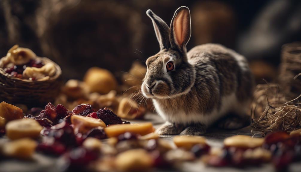 rabbits and dried fruit
